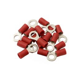 100 COSSES À OEIL ROUGES PRÉISOLÉES À MANCHON PVC - SECTION CÂBLE : 0,25-1,65mm²